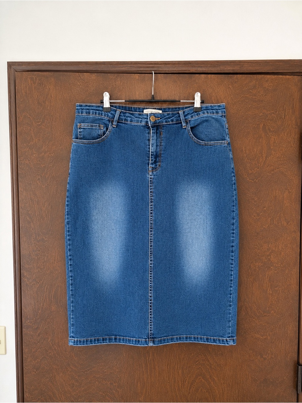 Classic Blue Denim Pencil Skirt - Timeless Work-to-Weekend